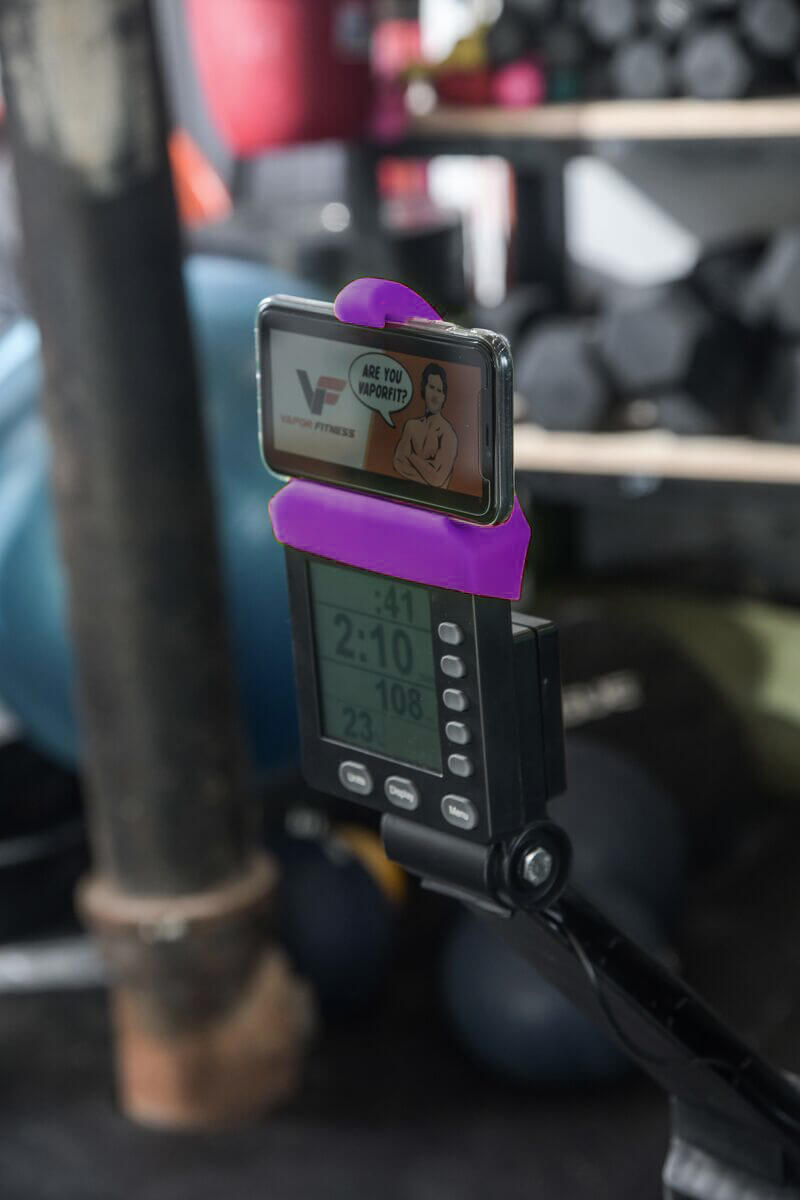 LIMITED RELEASE- Purple Silicone Phone Holder for PM5 Monitor Concept Rowing Machine, SkiErg and BikeErg